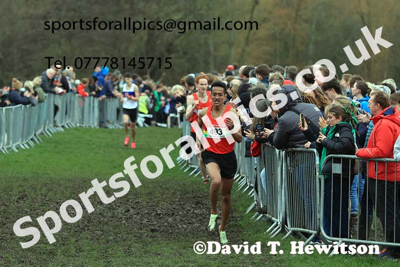 Senior Boys 2024 English Schools Cross Country Champs., Pontefract, March 16th.  Photo: David T. Hewitson/Sports for All Pics
